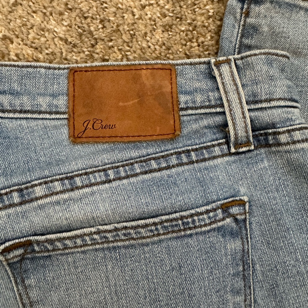 J.Crew Slim Boyfriend Jeans Light Blue Stretch Denim Button Zip 5-Pocket